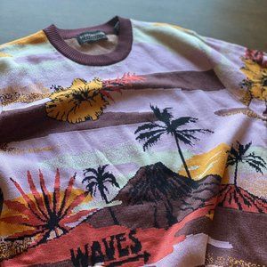 Long Sleeve Scenic Jacquard Sweater